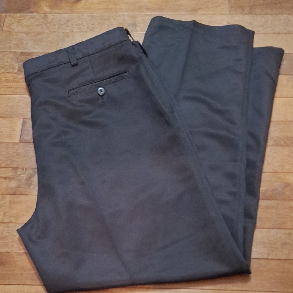Black Chinos with Flat Front Design